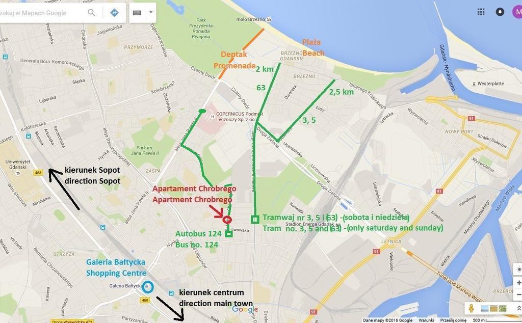 Nowoczesny Apartament Chrobrego Appartamento Danzica Esterno foto